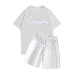 None of Us T shirt With Short Summer Set In White